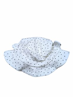Bílý klobouk s puntíky pro holky secondhand