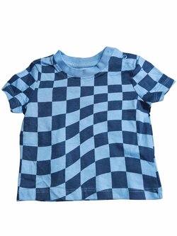 Modré triko kostkované pro kluky secondhand Primark