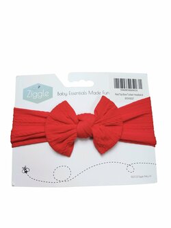 Červená čelenka s mašlí pro holky outlet Ziggle