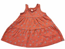 Oranžové šaty s kytičkami na ramínkách outlet Oranžové šaty s kytičkami na ramínkách outlet