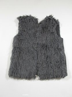 Kombinovaná šedá vesta secondhand