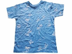 Letní modré triko s obrázky pro kluky secondhand Primark