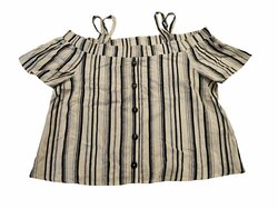 Topík pro holky bílé s pruhy secondhand Primark Topík pro holky bílé s pruhy secondhand Primark