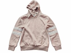 Mikina růžová pro holky s pruhy na rukávech secondhand