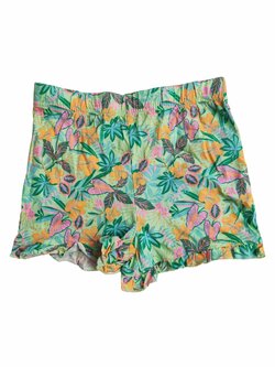 Světle zelené kraťasy kytkované pro holky secondhand Primark