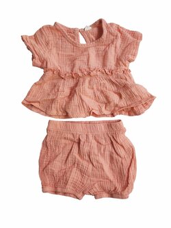 Letní komplet šatičky a kraťasy růžové pro holky outlet Shein Letní komplet šatičky a kraťasy růžové pro holky outlet Shein