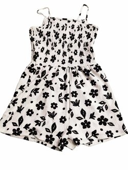 Bílý overal kytkovaný na ramínkách pro holky outlet F&F