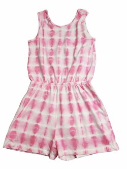 Růžový overal vzorovaný pro holky secondhand F&F