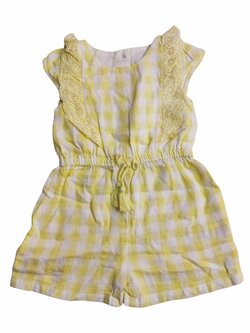 Žlutý overal zdobený pro holky secondhand Matalan