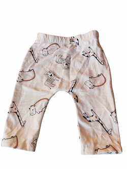 Bledé kalhoty se zvířátky pro kluky secondhand George