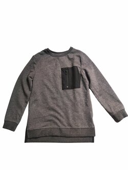 Śedá mikina s kapsou pro kluky secondhand outfit