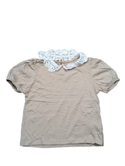 Béžový topík s krajkovým límečkem pro holky secondhand secondhand H&M Béžový topík s krajkovým límečkem pro holky secondhand secondhand H&M