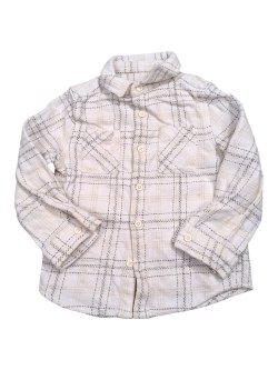 Bílá vzorovaná košile s dlouhým rukávem pro kluky secondhand -