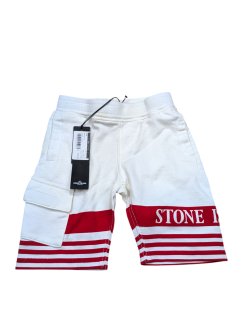 Krémovo červené kraťasy pro kluky Stone Island Outlet outlet - Krémovo červené kraťasy pro kluky Stone Island Outlet outlet -