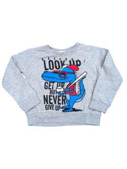 Světle šedá mikina pro kluky s motivem secondhand secondhand H&M