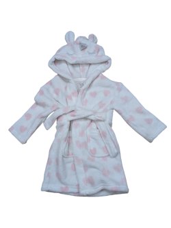 Bílý župan s růžovými puntíky pro holky secondhand Rebel-primark