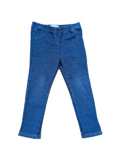 Tmavě modré elastické kalhoty v designu džínů secondhand secondhand Rebel-primark Tmavě modré elastické kalhoty v designu džínů secondhand secondhand Rebel-primark