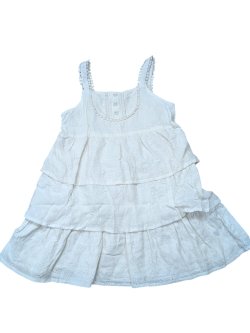 Bílé letní šatičky se vzory pro holky secondhand secondhand TU