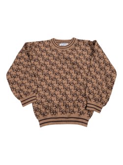 Hnědá mikina s nápisy pro kluky secondhand - Hnědá mikina s nápisy pro kluky secondhand -