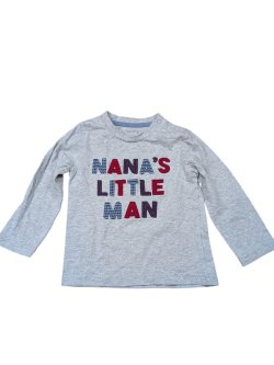 Šedé triko s dlouhým rukávem s potiskem pro kluky secondhand Nutmeg