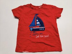 Červené triko s loďkou pro kluky secondhand Červené triko s loďkou pro kluky secondhand