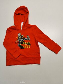 Oranžová mikina s potiskem a kapucí pro kluky outlet Oranžová mikina s potiskem a kapucí pro kluky outlet