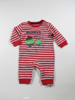 Pruhovaný overálek s potiskem outlet Pruhovaný overálek s potiskem outlet