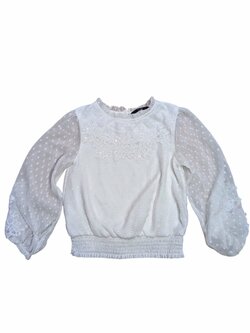 bílá halenka s kytičkami pro holky secondhand