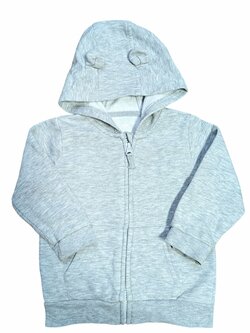 Šedá mikina s ušima na kapuci pro kluky secondhand George