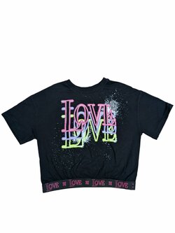 Černé triko s nápisem pro holky secondhand River Island