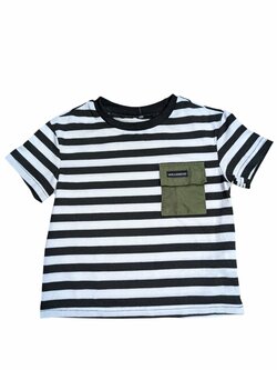 Pruhované triko s kapsičkou pro kluky secondhand Shein