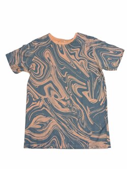 Vzorované triko oranžovo šedé pro kluky outlet Primark