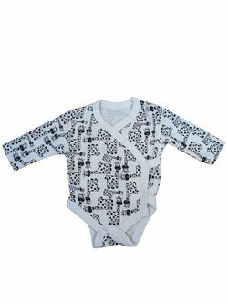 Bílé body s obrázky ve stylu kimono pro kluky secondhand Babies