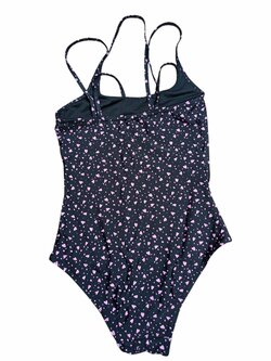 Jednodílné plavky černé se srdíčky pro holky secondhand New Look