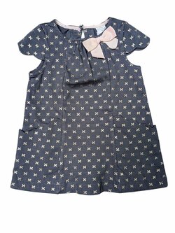 šedé šatičky s mašlí pro holky secondhand catherine malandrino 