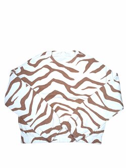 Bílá mikina s hnědým vzorem pro holky secondhand M&S Bílá mikina s hnědým vzorem pro holky secondhand M&S