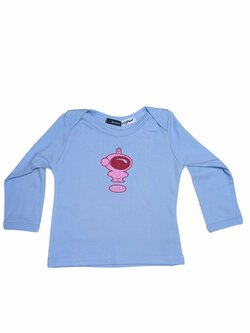 Modré tričko s obrázkem a dlouhým rukávem secondhand Brand Modré tričko s obrázkem a dlouhým rukávem secondhand Brand