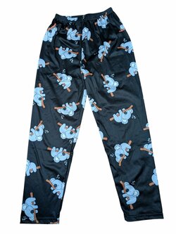 Černé kalhoty s obrázky pro holky outlet Shein