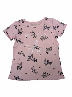 Růžové tričko s obrázky motýlů pro holky outlet Primark Růžové tričko s obrázky motýlů pro holky outlet Primark