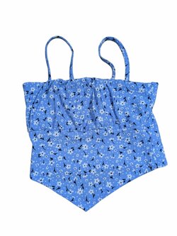 Modrý topík kytkovaný pro holky secondhand New Look Modrý topík kytkovaný pro holky secondhand New Look