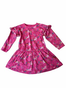 Růžové šaty  jednorožci pro holky secondhand  