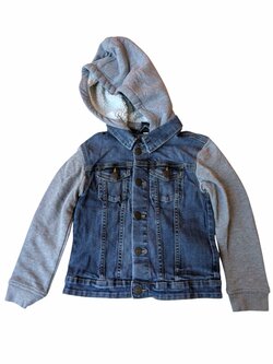 džínová mikinobunda s kapucí pro kluky secondhand HM