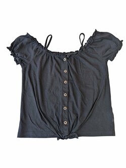 Černý topík na knoflíky pro holky secondhand C&A