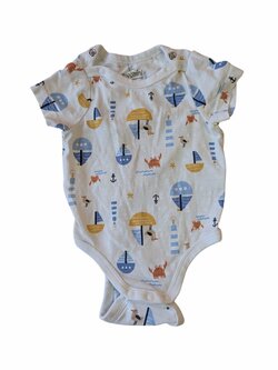 Bílé body s obrázky pro kluky secondhand Topomini