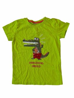 limetové tričko s krokodýlem pro kluky secondhand KIK