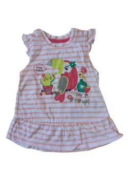 růžové šaty s papouškem pro holky secondhand Ergee