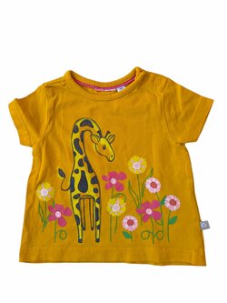 žluté triko se žirafou pro holky secondhand NKD