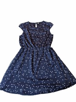 tmavě modré šaty s květinami pro holky secondhand Yigga