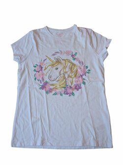 bílé triko s koněm pro holky secondhand FaF