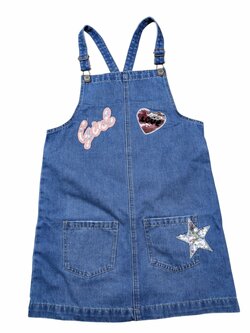 Džínové šaty s laclem pro holky secondhand George Džínové šaty s laclem pro holky secondhand George